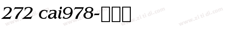 272 cai978字体转换